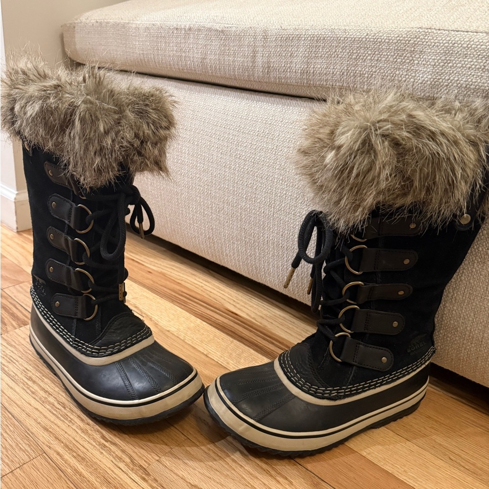 Sorel Fur Trim Joan of Arctic Water Proof Winter Boots Size 8